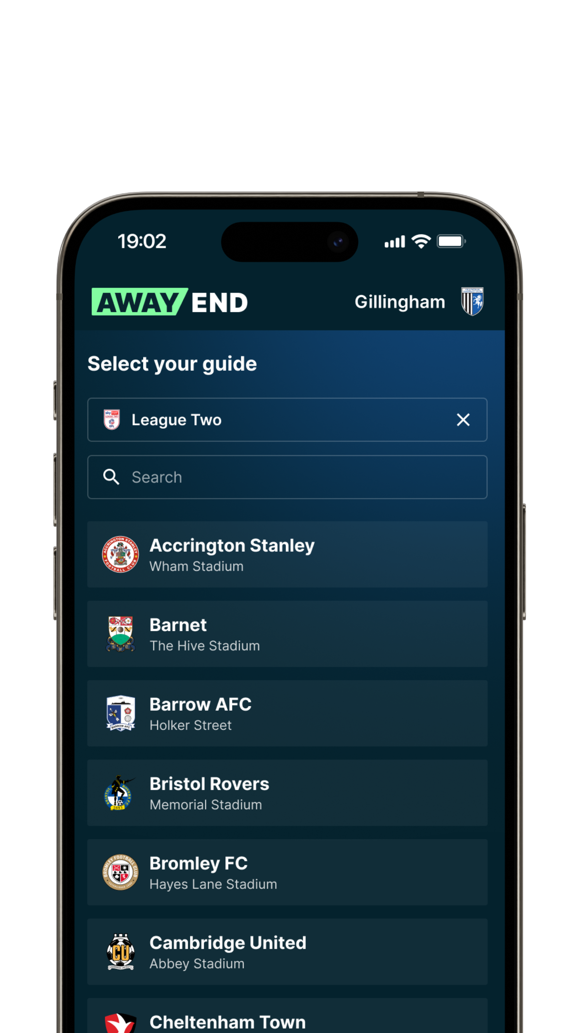 Browse every EFL ground